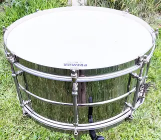 FOR SALE: Vintage 1930s Ludwig Pioneer Nickel Over Brass 6.5x14 Eight Lug Model Snare