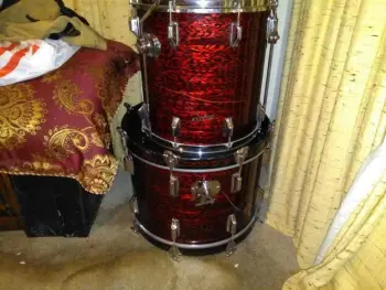 Rogers Red Onyx Drums Complete