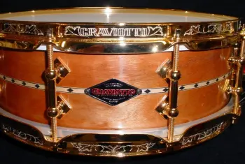 [B]10-18-18 CRAVIOTTO DRUM CO. 4.5 x 14 SOLID CHERRY/MAPLE INLAY/GOLD PLATED CUSTOM S