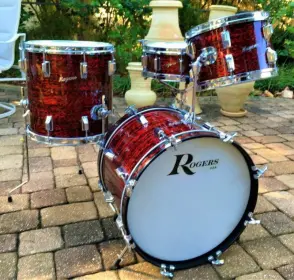 Rogers Powertone Red Onyx Pearl Wrap