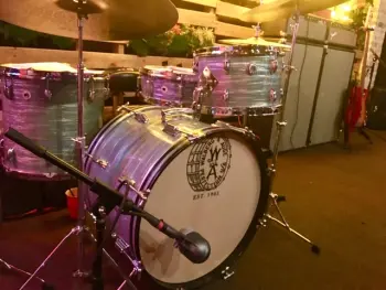 1968 Walberg &amp; Auge Perfection Jazz Outfit in Rogers Blue Strata Pearl 20/14/12/14