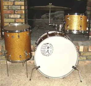 1968 Walberg &amp; Auge Perfection Jazz Outfit in Rogers Blue Strata Pearl 20/14/12/14