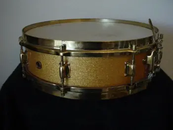 1927- LEEDY 4 x 14 &amp; 5 x 14 SPARKLING GOLD PROFESSIONAL MODELS