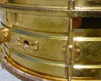 1922-24 Leedy 5x14 gold plated/fancy engraved Multi-Model