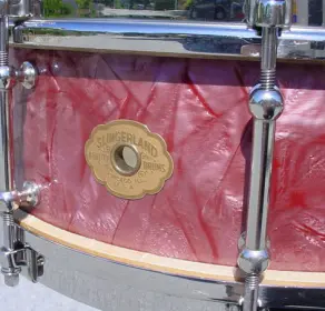 1929 SLINGERLAND 5x14 ROSE PEARL TONE FLANGE ARTIST MODEL