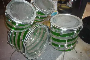 Rare Ludwig Vitalite Green/Clear Spiral Pattern