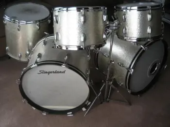 64 silver fleck double bass slingerland