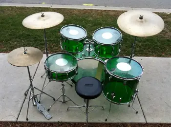Green Vistalites/Gold Silk Inlays Factory?