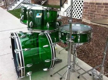 Green Vistalites/Gold Silk Inlays Factory?