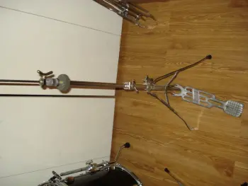 vintage Rogers Swivomatic bass drum pedal and swan leg hi hat stand