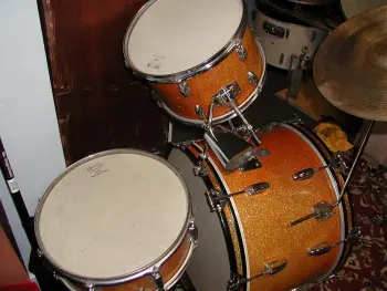 Orange sparkle &quot;Star&quot; drums (barn fresh sorta)