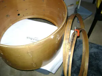 Slingy 24&quot; natural maple BD shell &amp; hoops project