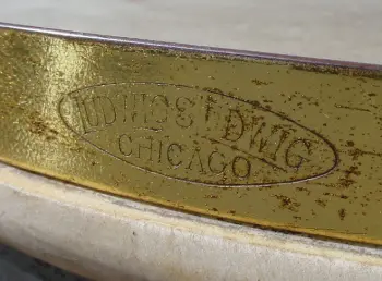 1919-1922 LUDWIG &amp; LUDWIG 5 x 14 6 LUG/FANCY SCROLL ENGRAVED DeLUXE STANDARD MODEL