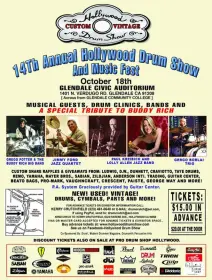 Anyone going to the Hollywood Vintage Drum Show later this month ?