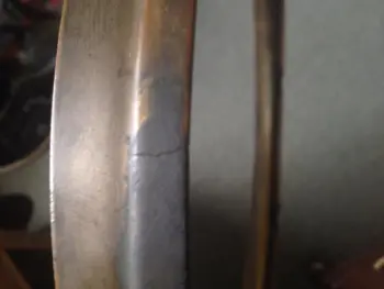 Leedy cracked brass hoop repair