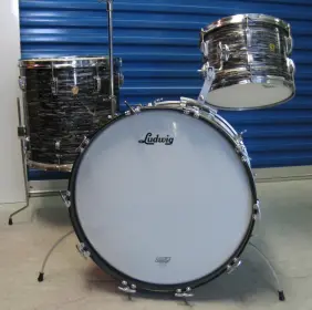 Ludwig Oyster Black kit (rewrapped)