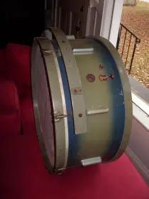 Vintage gretsch defender bass drum 12x28' blue/gold duco