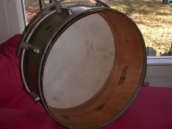 Vintage gretsch defender bass drum 12x28' blue/gold duco