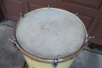 Vintage 1930s Leedy &quot;Tunable Tom-Tom&quot; Drum - White Marine Pearl
