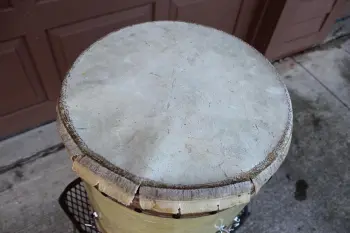 Vintage 1930s Leedy &quot;Tunable Tom-Tom&quot; Drum - White Marine Pearl