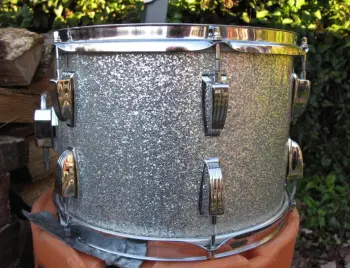 Vintage Ludwig silver sparkle drum set.Matching Jazz Festival