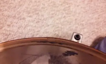 Chunk out of Ludwig Rocker bearing edge