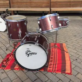 HOLY GRAIL 60's Gretsch Round Badge jazz / bop kit 12/14/18/14snr, burgundy sparkle