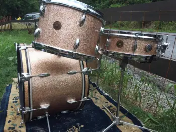 60's Gretsch Round Badge 'Progressive Jazz' outfit 12/14/20 w/ matching 4&quot; x 14&quot;