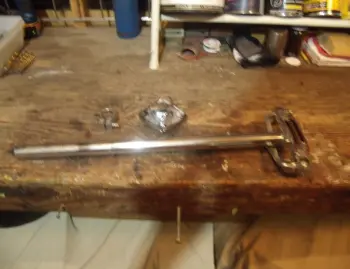 Ludwig double tom arm &amp; BD mounting bracket.