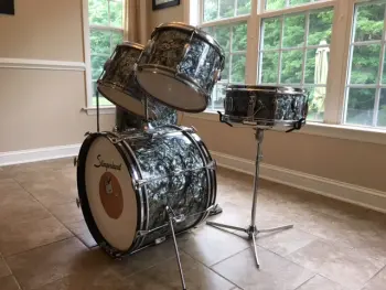 Late 1970’s Slingerland Drum Kit Black Pearl