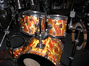 orange flame ? Premier drum kit